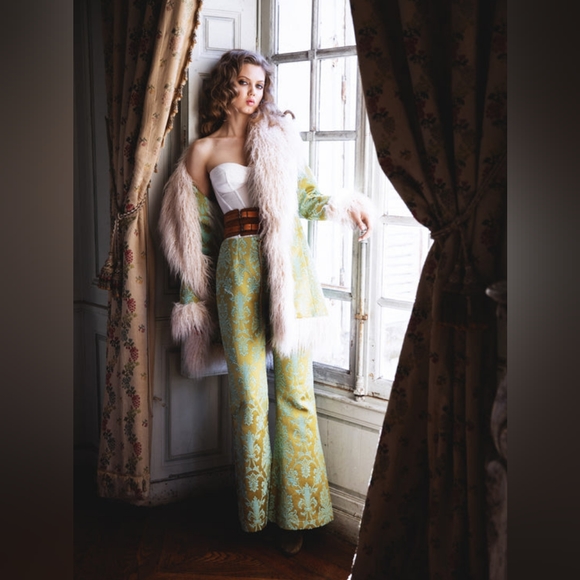 Spell Anastasia Brocade Lace Up Flare Pants - Picture 2 of 13